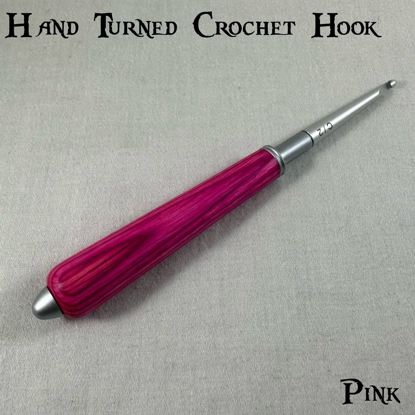 Stained Wood Hand-Turned Crochet Hook