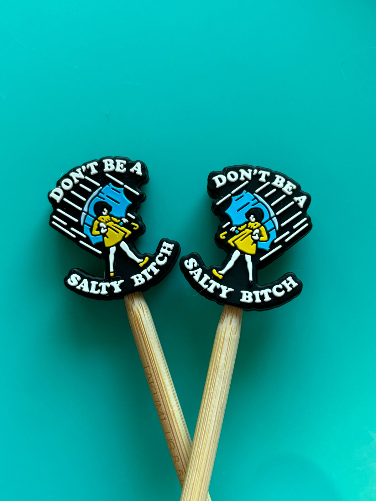 Knitting Needle Point Protectors - Don't Be a Salty Bitch v2