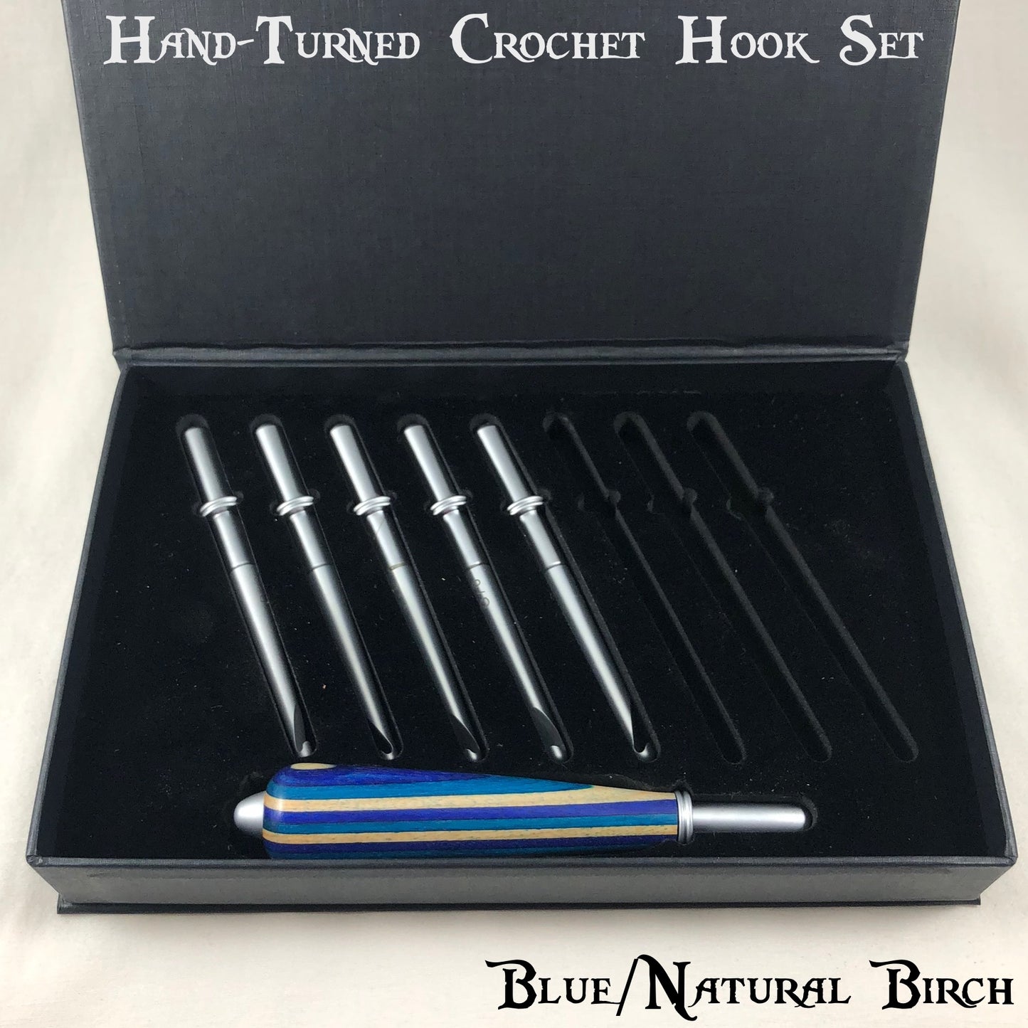 Stained Wood Hand-Turned Crochet Hook