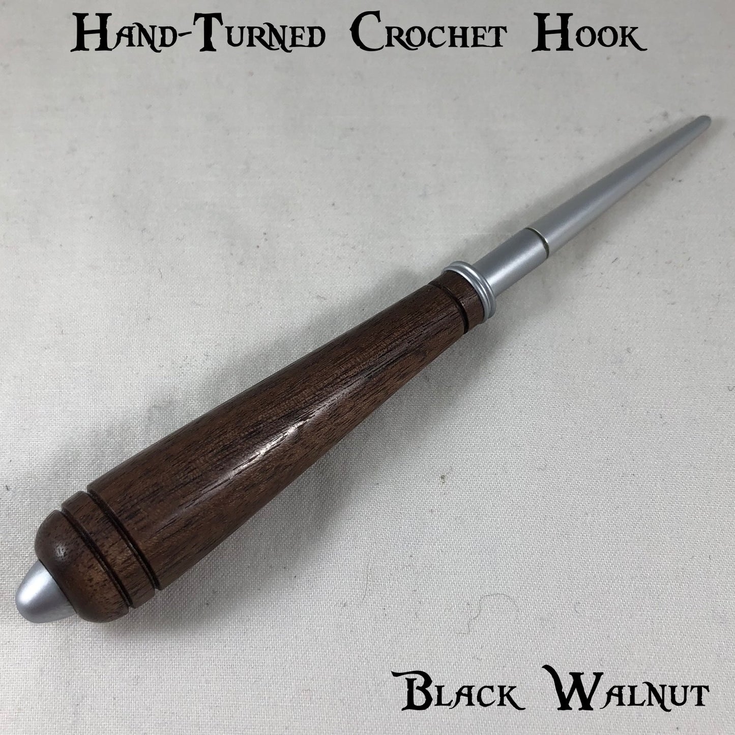 Natural Wood Hand-Turned Crochet Hook