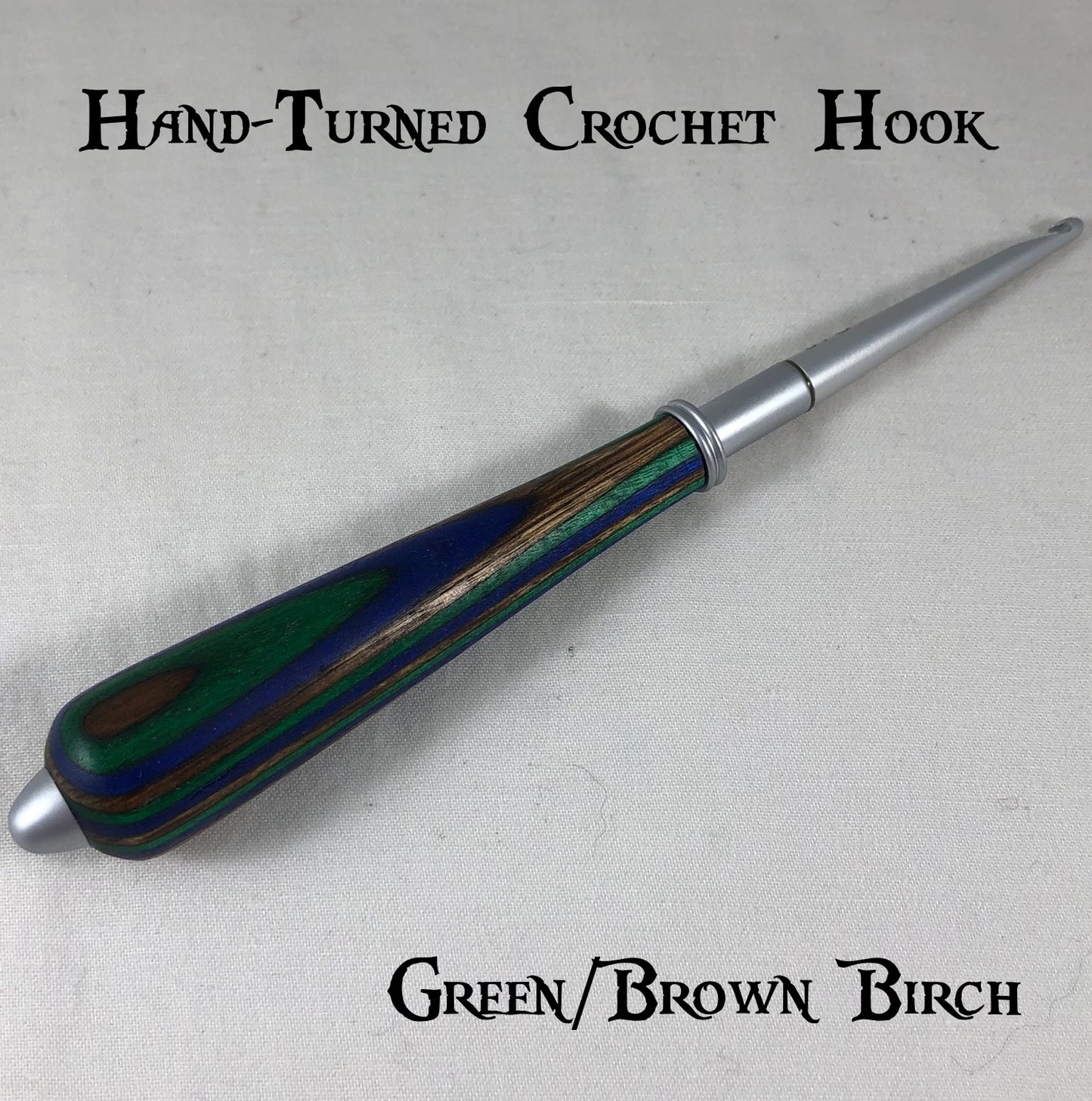 Stained Wood Hand-Turned Crochet Hook