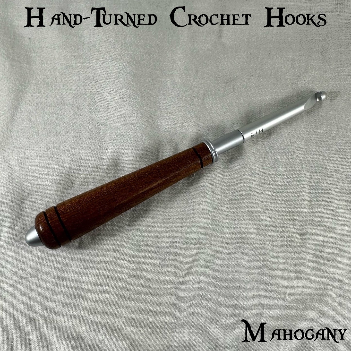 Natural Wood Hand-Turned Crochet Hook