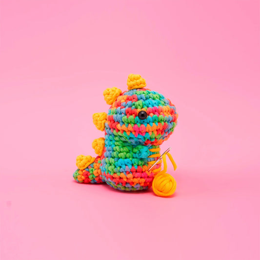 Fred the Dinosaur Rainbow Crochet Kit