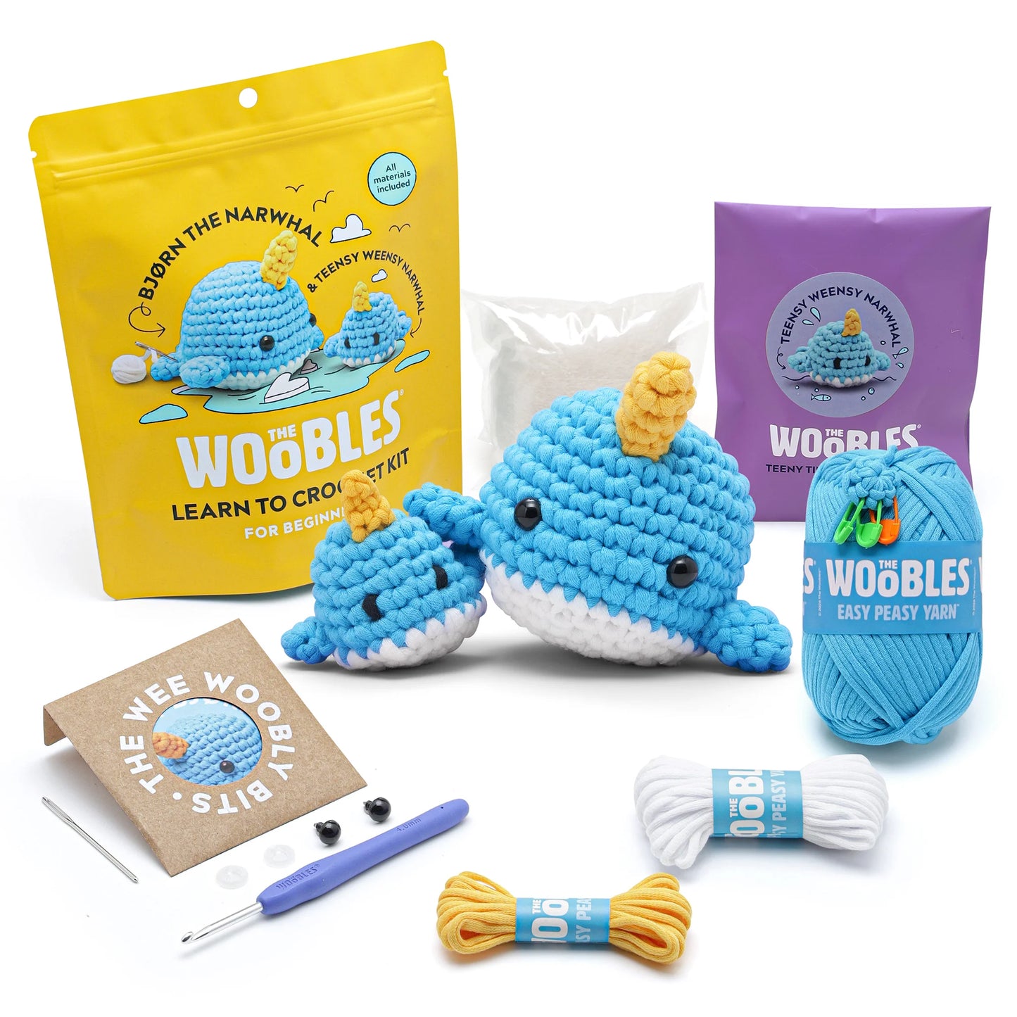 Mommy & Me Bjørn the Narwhal Combo Crochet Kit