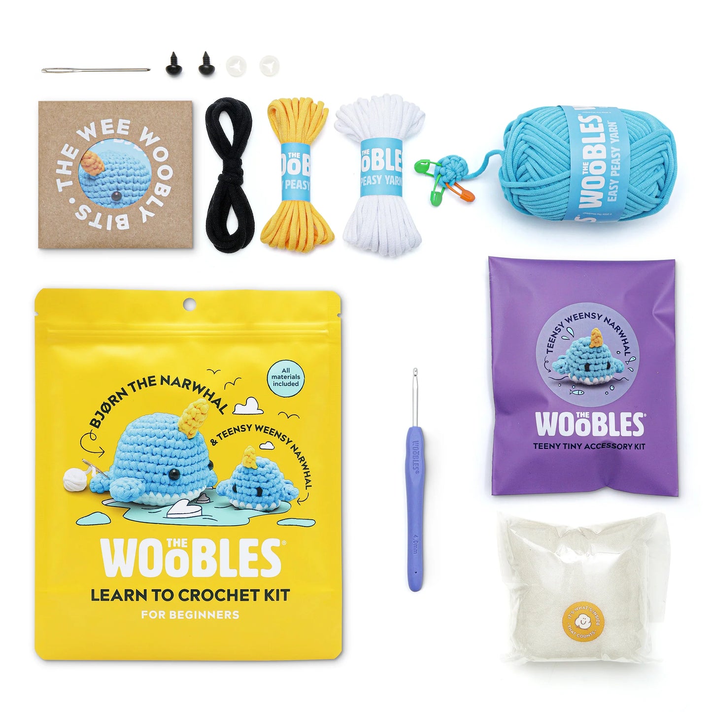 Mommy & Me Bjørn the Narwhal Combo Crochet Kit