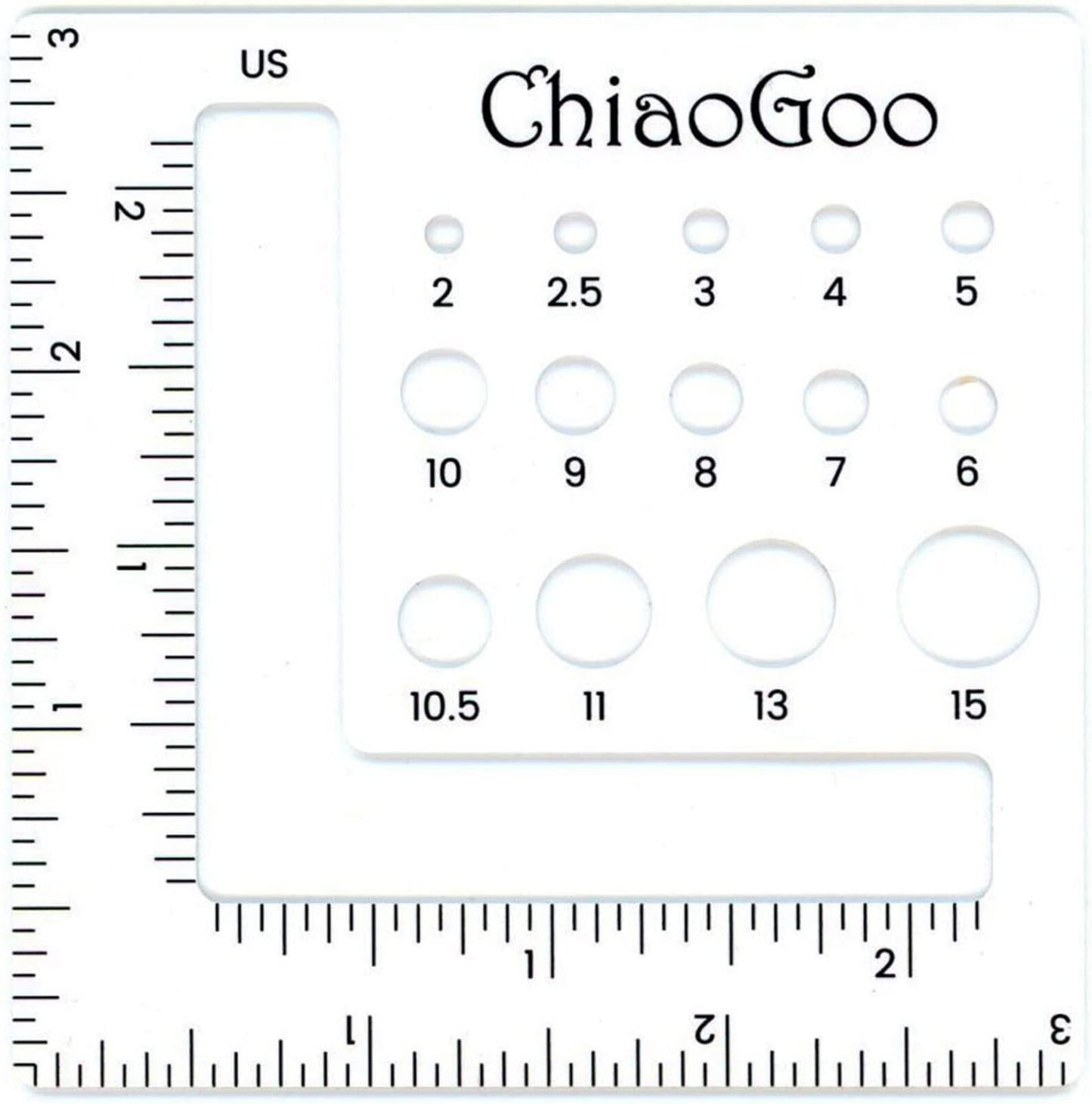 ChiaoGoo 3" Swatch/Needle Guage