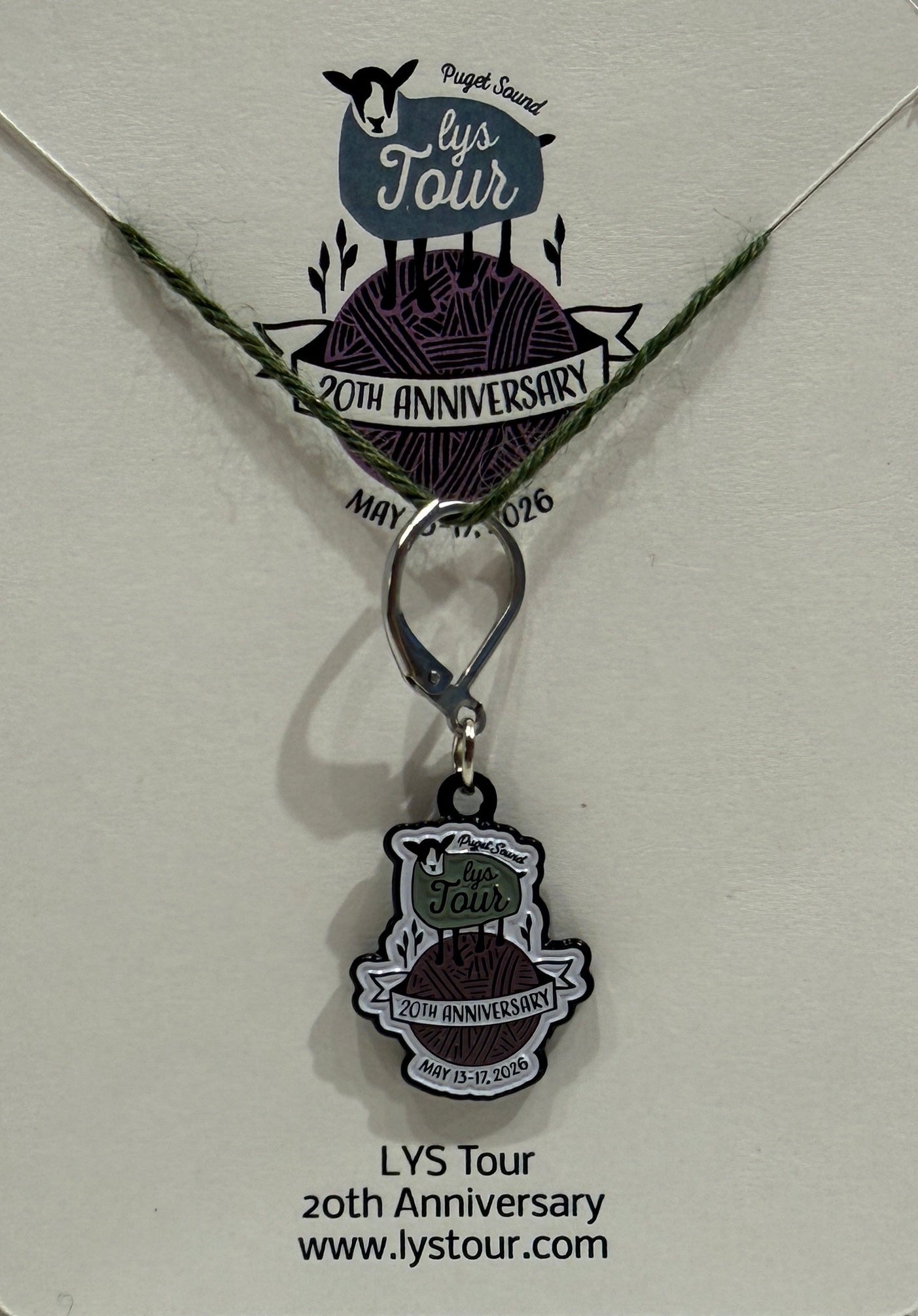 LYS Tour 20th Anniversary Stitch Marker