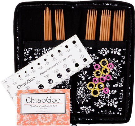 ChiaoGoo Double Point Sock Set 6"/15 cm (Bamboo)