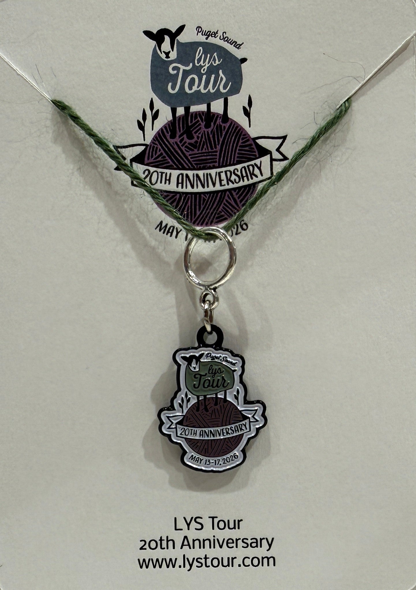 LYS Tour 20th Anniversary Stitch Marker