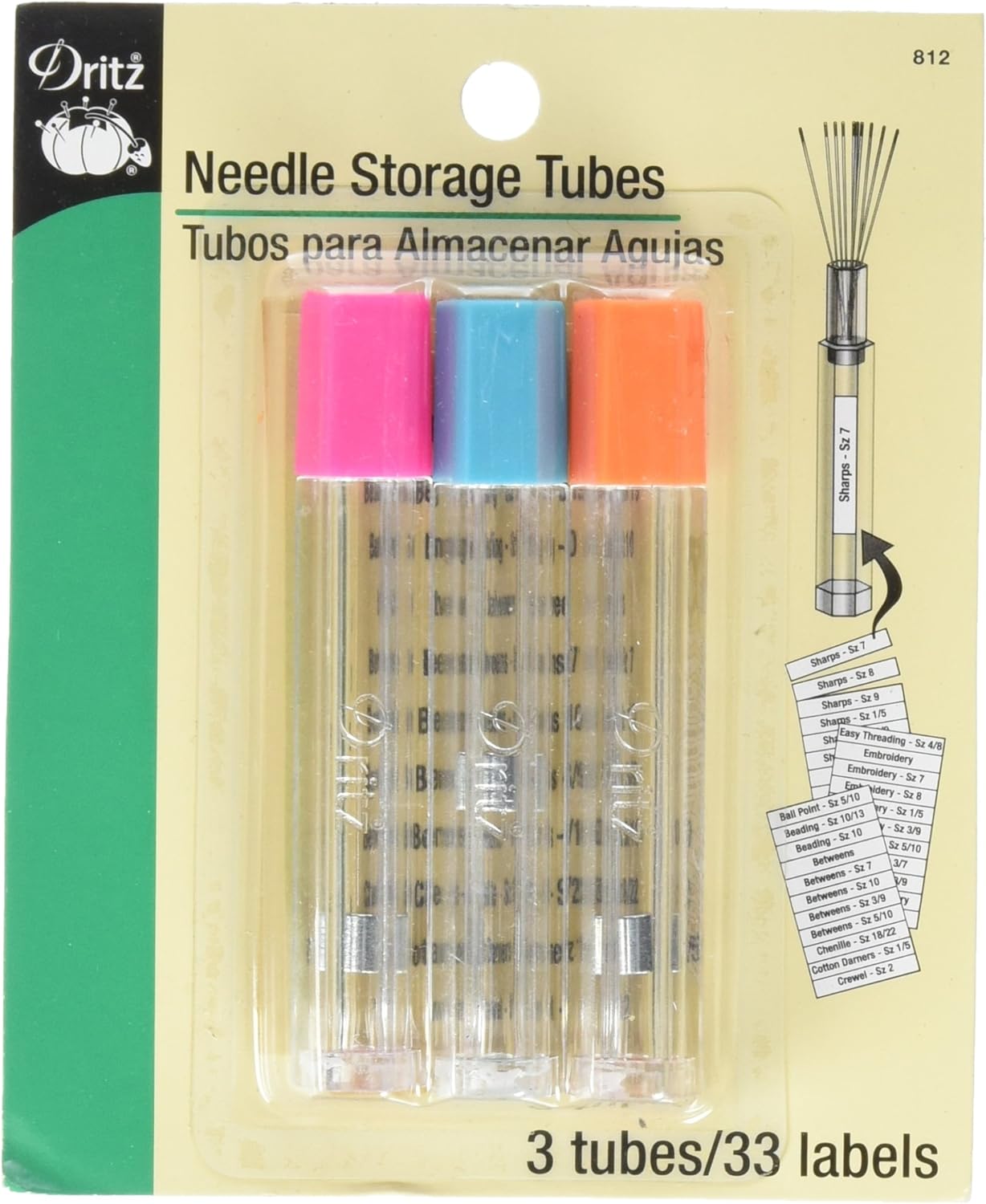 Dritz Needle Storage Tubes