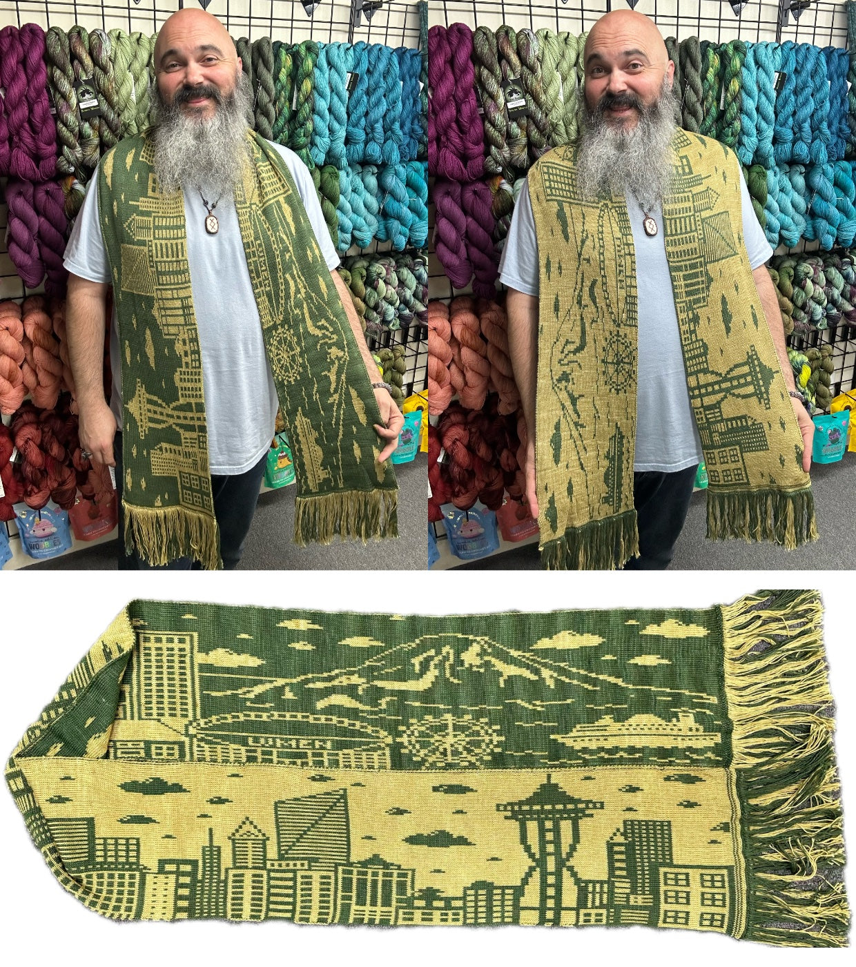 SilkPaca Seattle Skyline Scarf