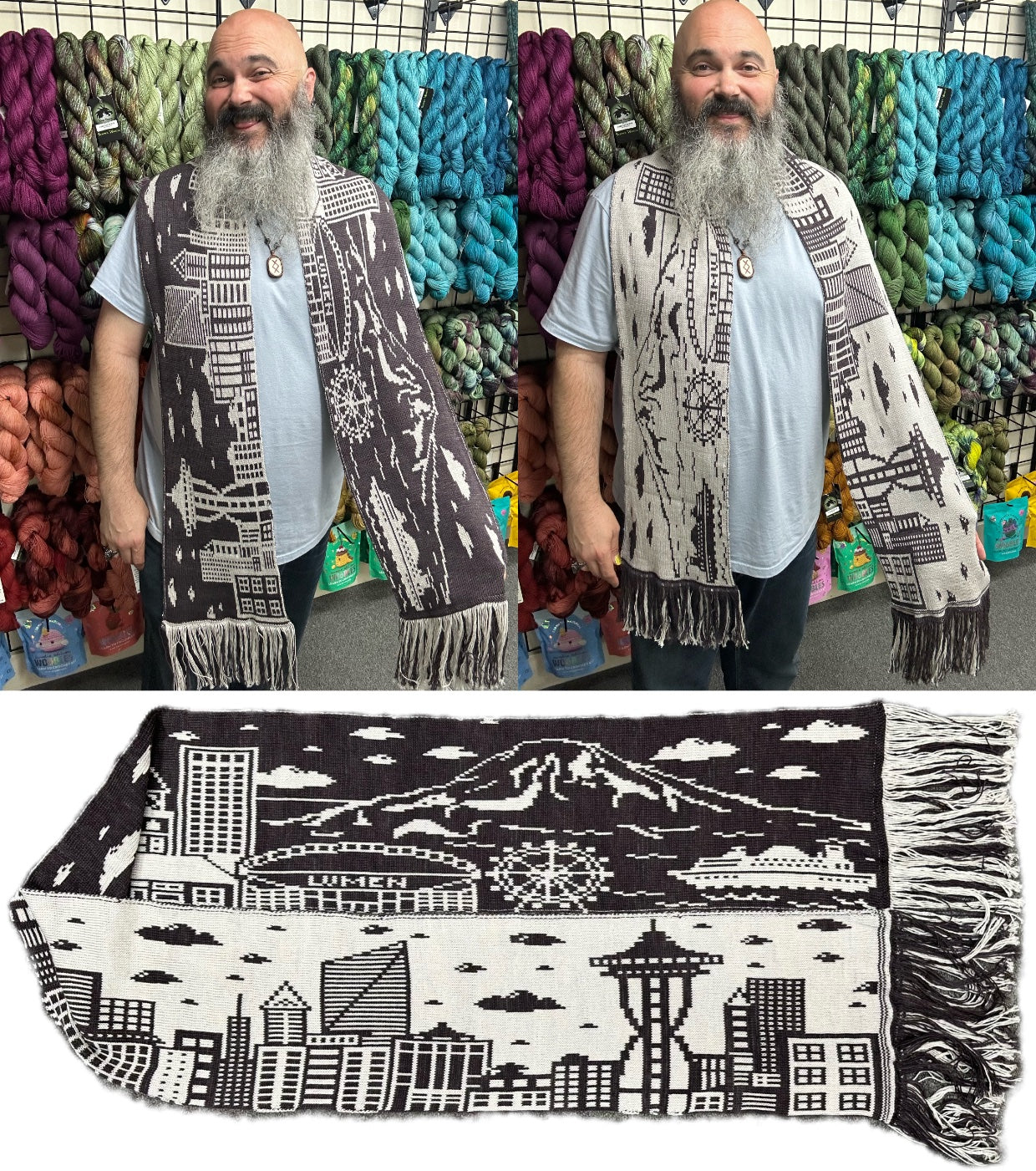 SilkPaca Seattle Skyline Scarf