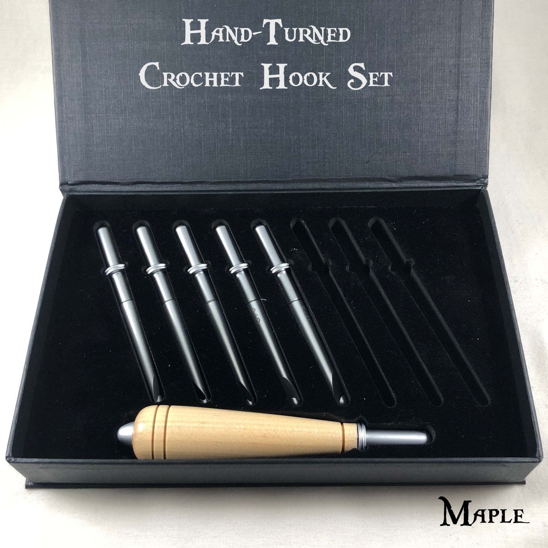 Crochet Hook 2024 Set, Lathe Turned from Maple