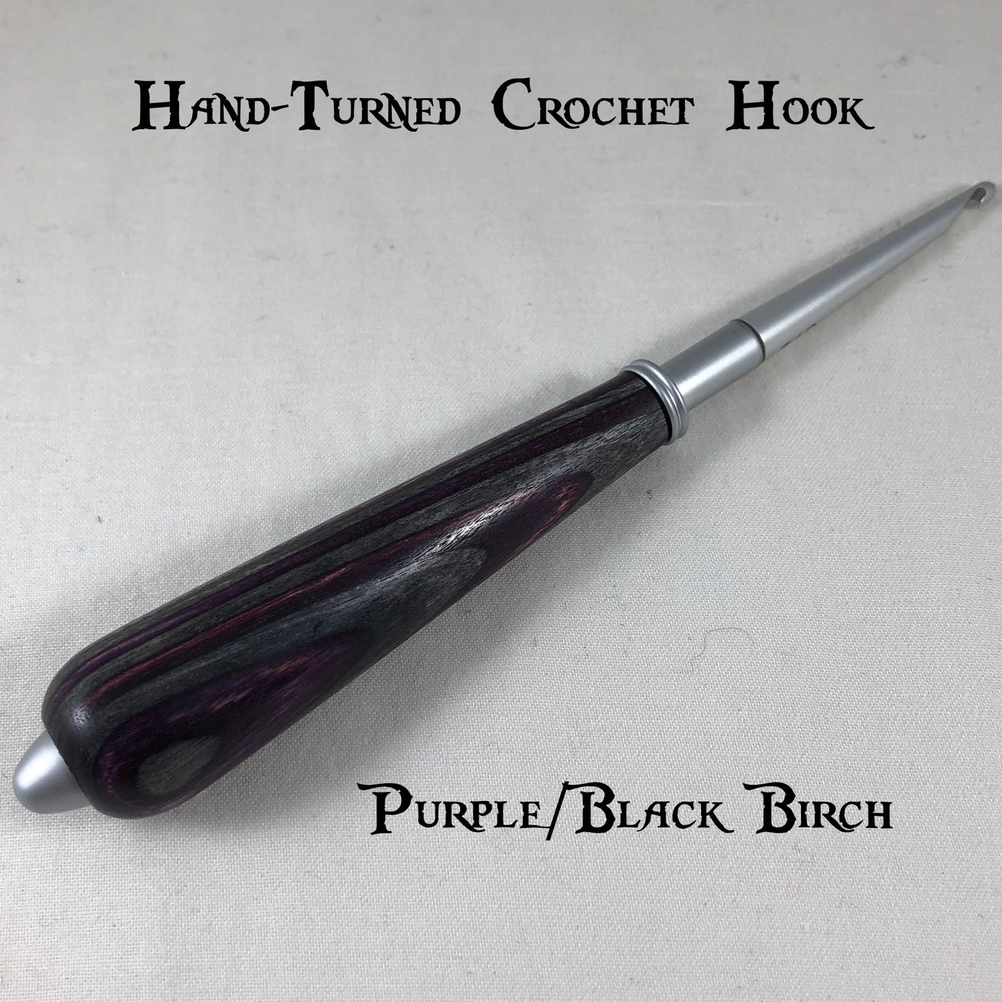 Stained Wood Hand-Turned Crochet Hook